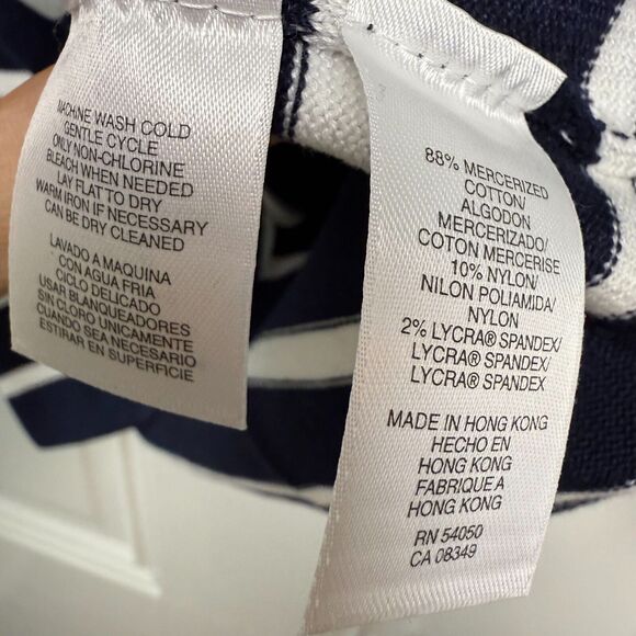 Jones New York Cardigan Womens Small Navy Blue Striped Nautical Beach NWT - Picture 5 of 6